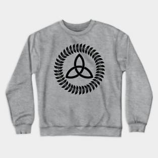 The symbol of the Holy Trinity framed by a wreath Crewneck Sweatshirt